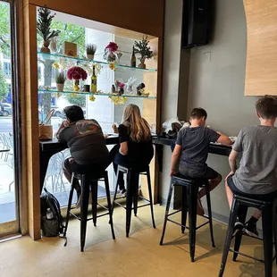Inside counter dining