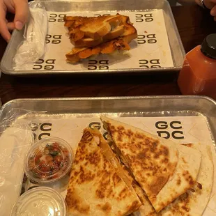 BBQ Quesadilla and  Cubano