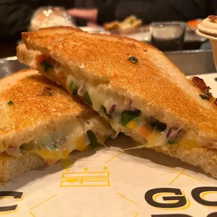 Veggie Melt on sourdough, delicious!
