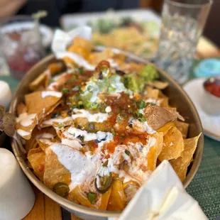 Baked chicken nachos