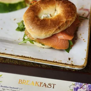 Smoked Salmon Bagel Sandwich