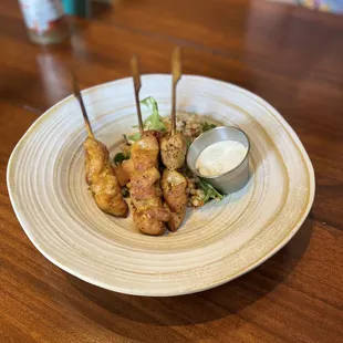Shawarma chicken skewers $19