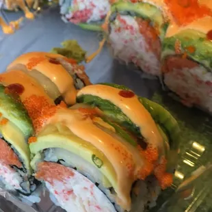 Fire on the Bayou roll. SOO GOOD!!!