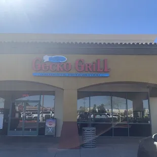 the front of the restaurant