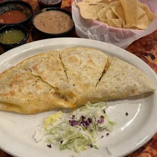 Chicken Mango Quesadilla (ask for the green salsa!)