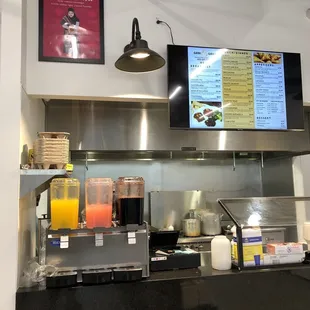 menus on the wall