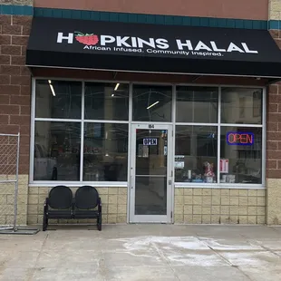 the front of a restaurant