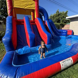 Water slide pool combo