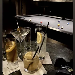 Drinks &amp; pool table