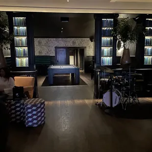 Pool table room view from the bar