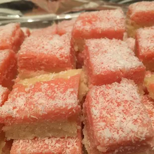 Coconut burfi made in pure butter