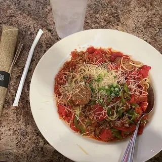 Spaghetti with Meat Sauce or Meatballs