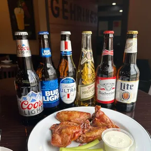 drink, chicken wings and fried chicken
