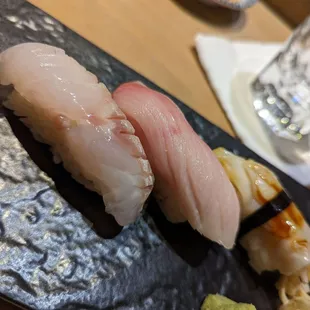 a plate of sushi on a table