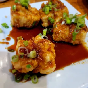 Teriyaki tofu appetizer