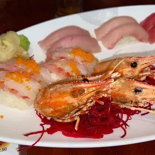 a plate of sushi