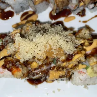 a plate of sushi
