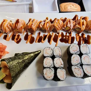 Geisha Roll, Spicy Hamachi HR, &amp; a Crab Roll