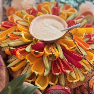 Delicious veggie board!