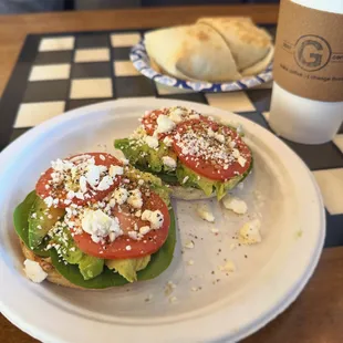 Avocado toast with black coffee
