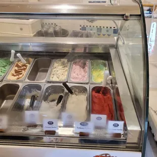 a variety of gelatos
