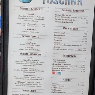 Menu.  Great options for everyone in the group