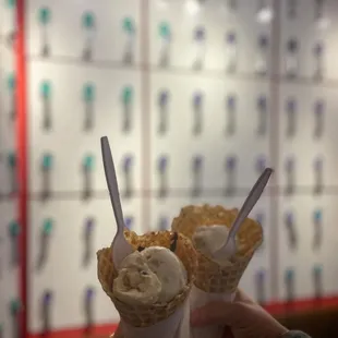 Waffle cone, just ask &amp; cookie dough