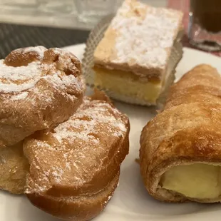 Cream puff, diplomatica, cannoncino crema