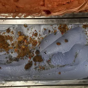 two different flavors of ice cream