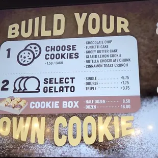 Build your own cookie