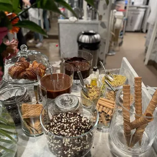 Freshly dipped cones