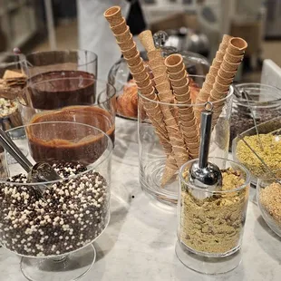 gelato toppings at $1 each