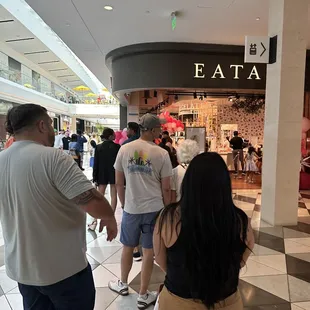 shoppers in a mall