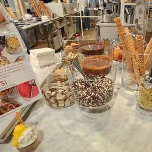 gelato toppings at $1 each