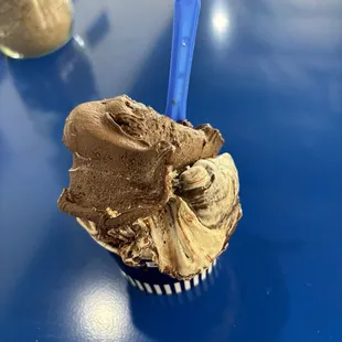 Half dark chocolate half peanut butter