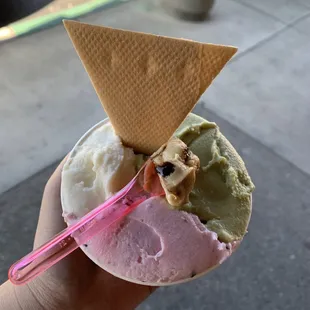 Matcha, Lychee, Guava, and a tiny bit of Creme Brulee