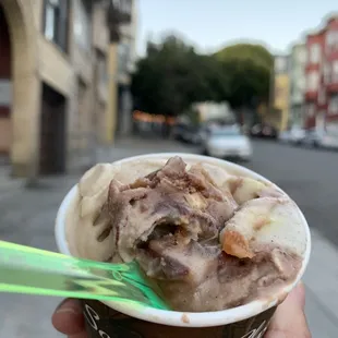 Happiness in a cup. Spumoni + Crème Brûlée