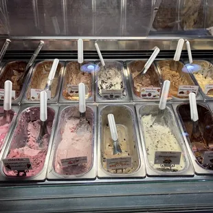 a variety of ice creams