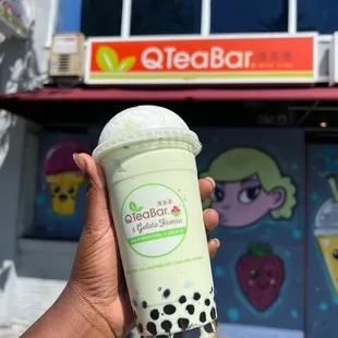 Green tea milkshake boba