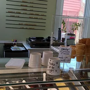 a variety of gelatos