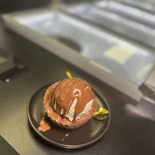 a chocolate dessert on a plate