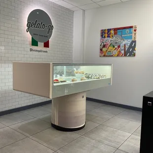 Pastry bar and signage