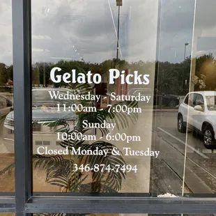 Closed Monday &amp; Tuesdays