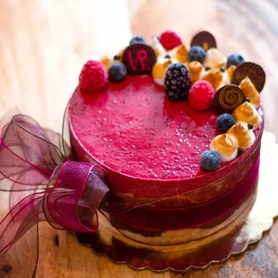 Berry Chocolate Gelato Cake Dairy Free