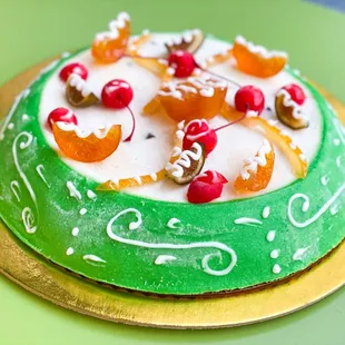 Cassata Siciliana. Ricotta, chocolate &amp; candied fruit cake.