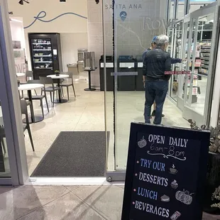 The front entrance, through the lounge entrance.