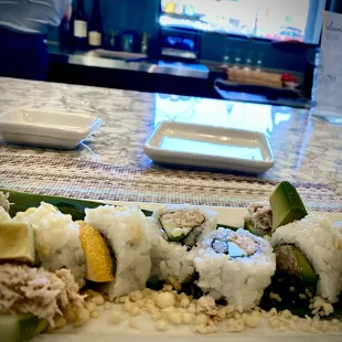 Blue Crab Roll with avocado and cucumbers