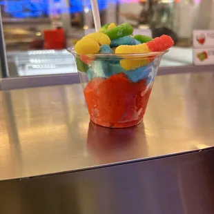 Blue bomb very cherry sour gummys