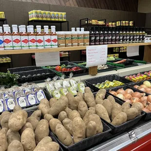 some of the produce section with prices