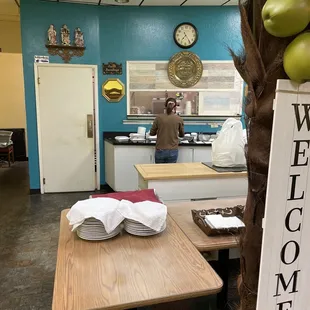 They changed around the indoor to accommodate takeouts only